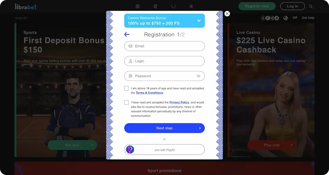 librabet casino registration
